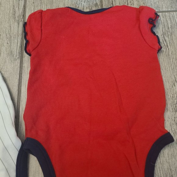🏷 3/$15 or 5/$20 MLB Boston Red Sox baby onesies red white 3-6M - Picture 6 of 7